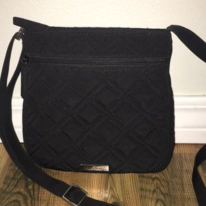 Vera Bradley Pleated Black Satchel